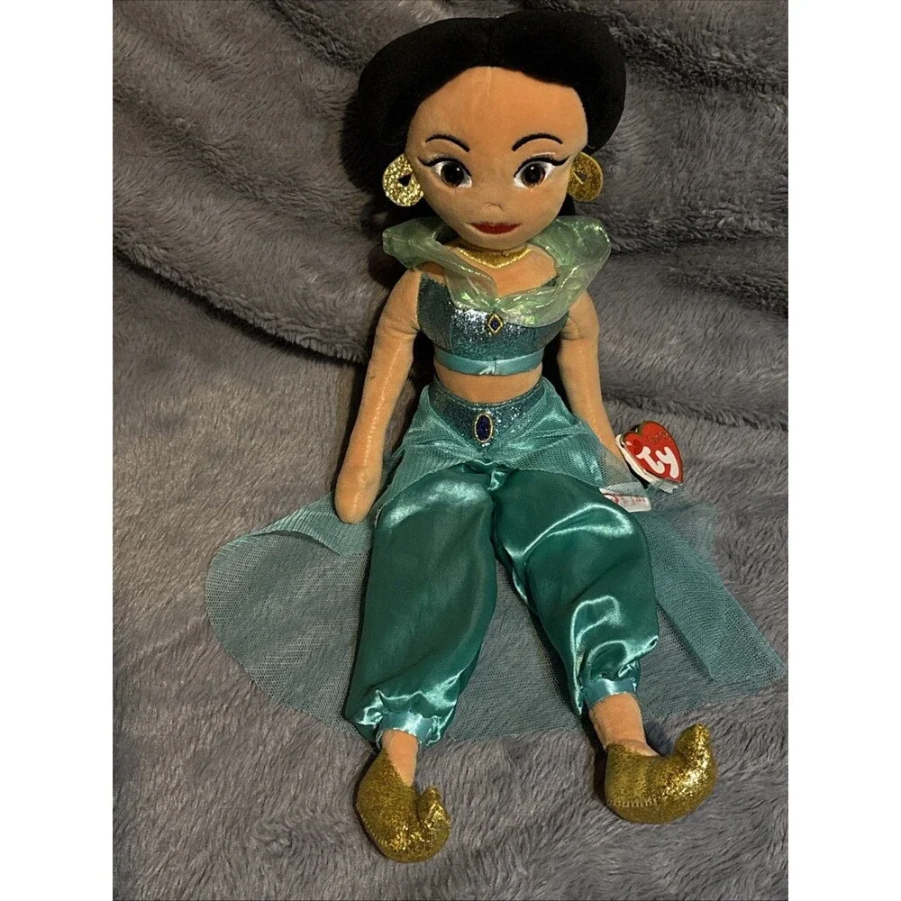 Disney Princess Jasmine 15 inch Ty Sparkle Plush Stuffed Doll Aladdin 2019